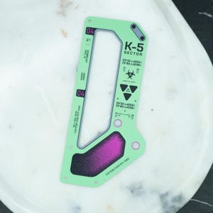 Cyberpunk Vinyl Sticker: Neon Green Frame - UV-Protected, Glossy/Matte (2.5x5.5&quot;)