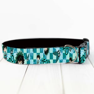My hero deku pet collar and leash, anime dog collar, cartoon cat collar, deku collar and leash set, personalized dog collar, custom cat