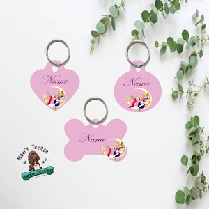 sailor moon anime personalized pet dog or cat id tag