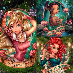 Disney princesses, sublimation ready to press, sublimation transfer, tumblers and mugs
