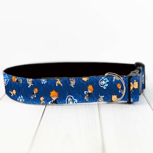 Personalized anime bleach pet collar, anime collar and leash set, bleach cat and dog collar, cartoon soul society cat collar, dog collar