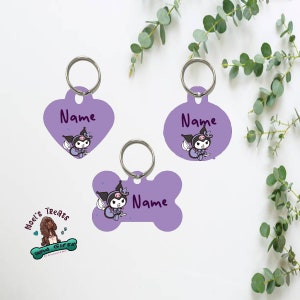 kuromi hello kitty personalized dog and cat id tags