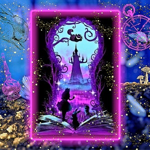 alice movie wonderland skinny tumbler ready to press sublimation sheets tumbler and mug, transfer