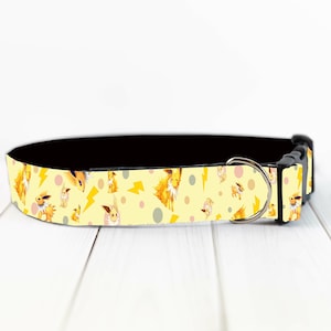 Personalized pokemon jolteon dog and cat collar and leash set, anime cartoon dog collar, anime cat collar and leash, jolteon pet collar