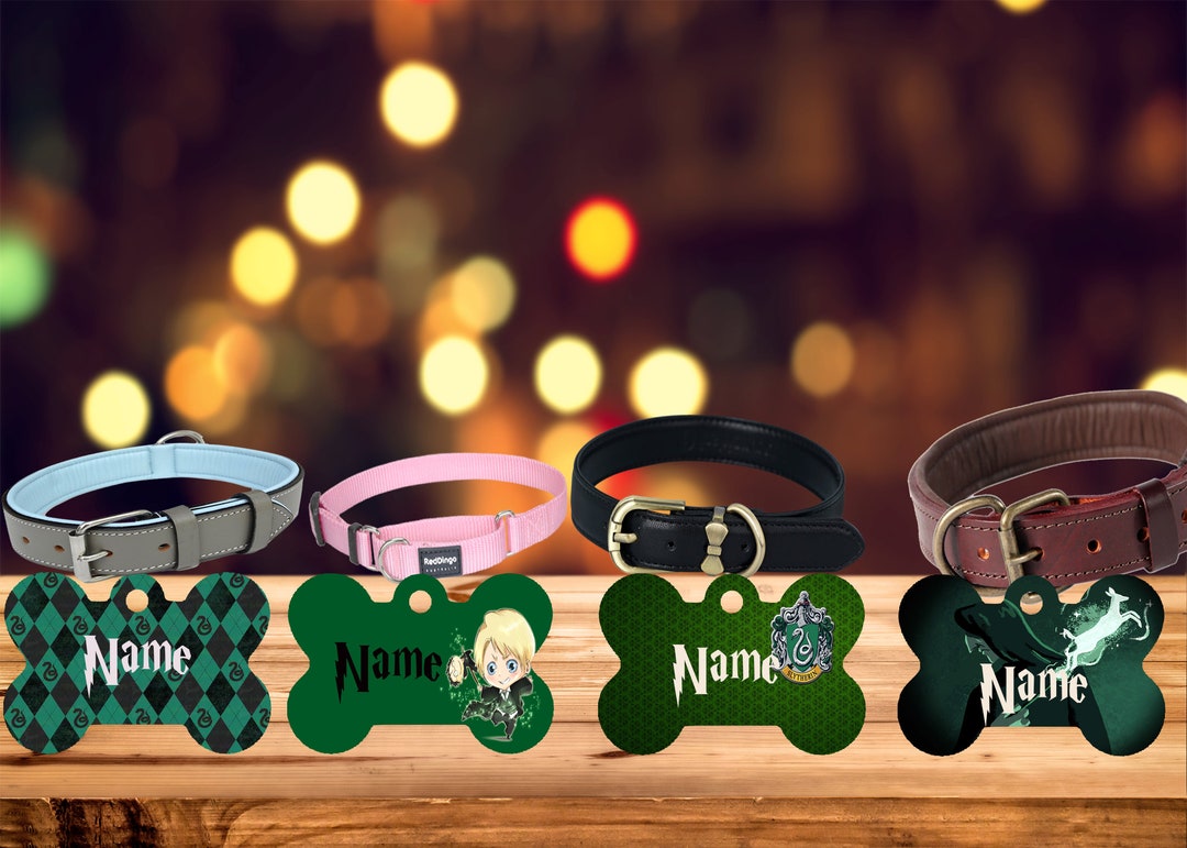Slytherin Harry Potter Customizable Pet Dog Id Tag Etsy