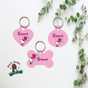 hello kitty personalized dog and cat id tag