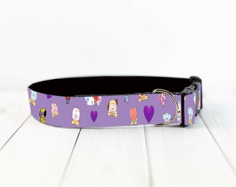 bt21 personalized dog pet dog cat collar and collar and leash set