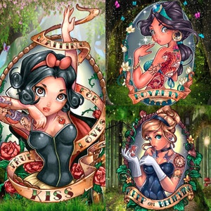 Disney princesses, sublimation ready to press, sublimation transfer, tumblers and mugs