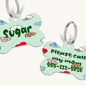 bts personalized custom pet dog id tag