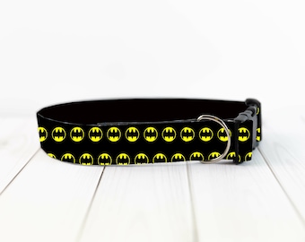 Super hero bat pet dog cat collar and dog collar and leash set