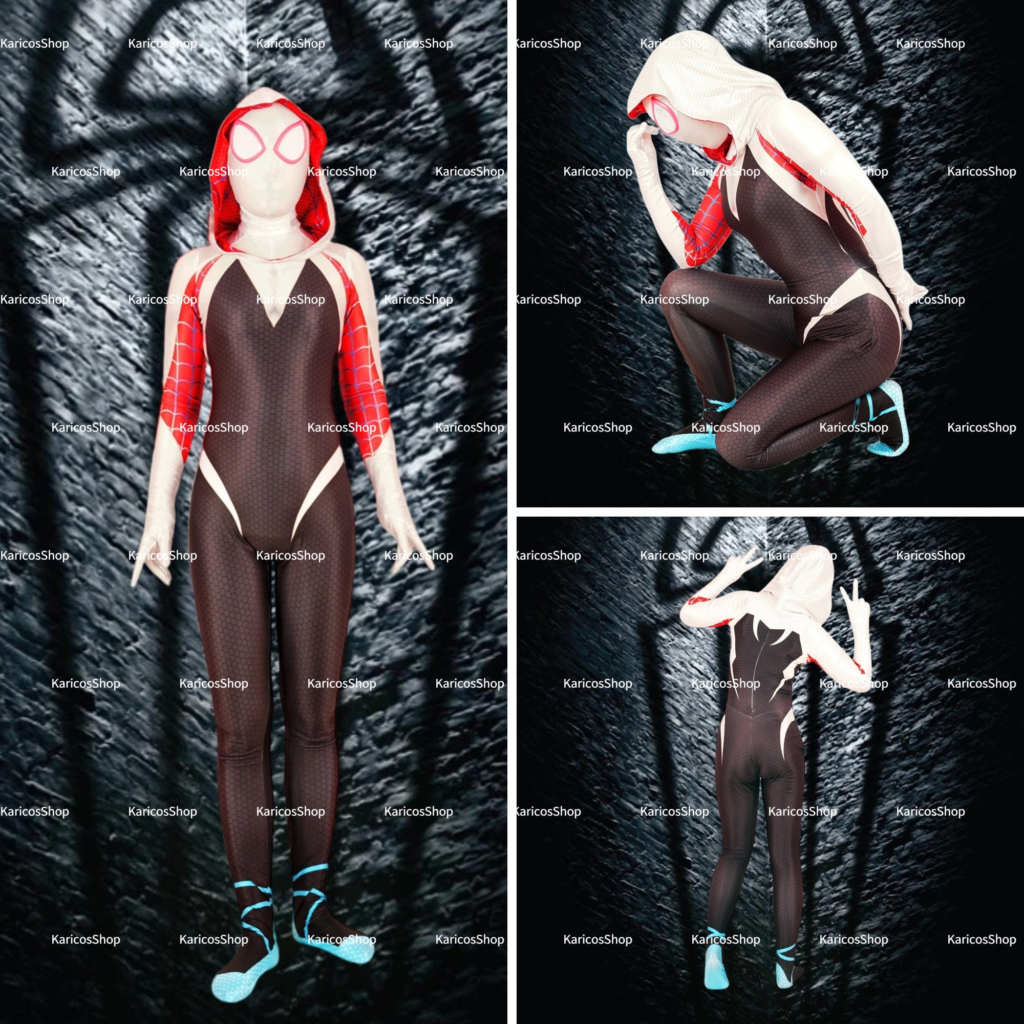 Spider-Girl Anya Corazon Costume Cosplay Bodysuit For Kids Adult For Women