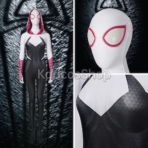 Spider-Man Gwen Stacy Costume for Women Halloween Gwen Cosplay Bodysuit
