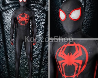 Spider-man Miles Morales Jumpsuit Suit Halloween Cosplay Costume