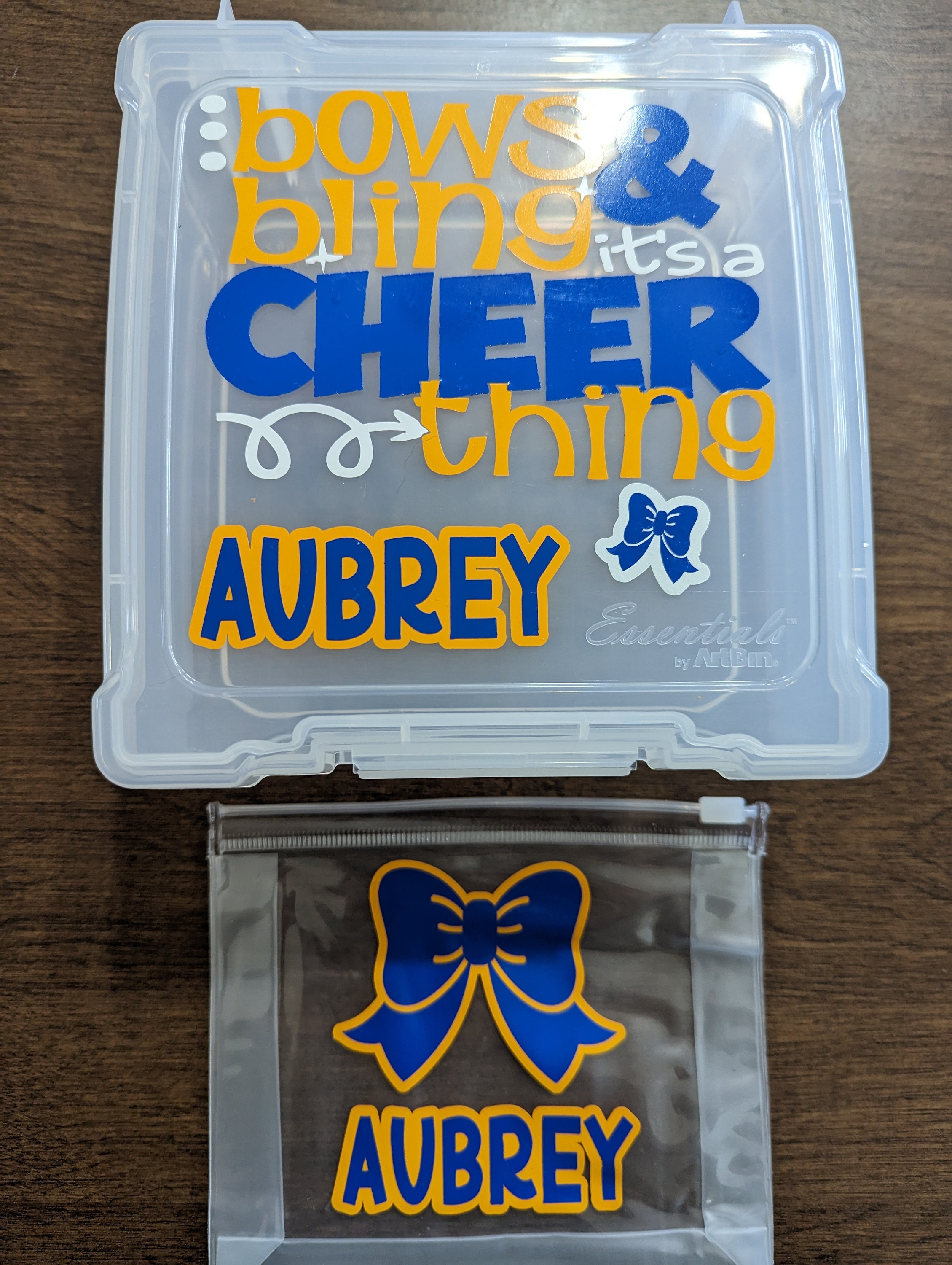 Cheer Bow Box Cheer Bow Box and Makeup Bag Cheer Bow Holder Etsy