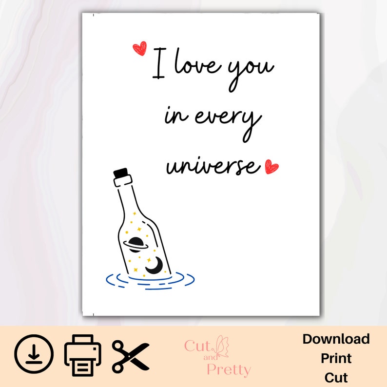 Printable Anniversary Card PDF File I Love You in Every - Etsy