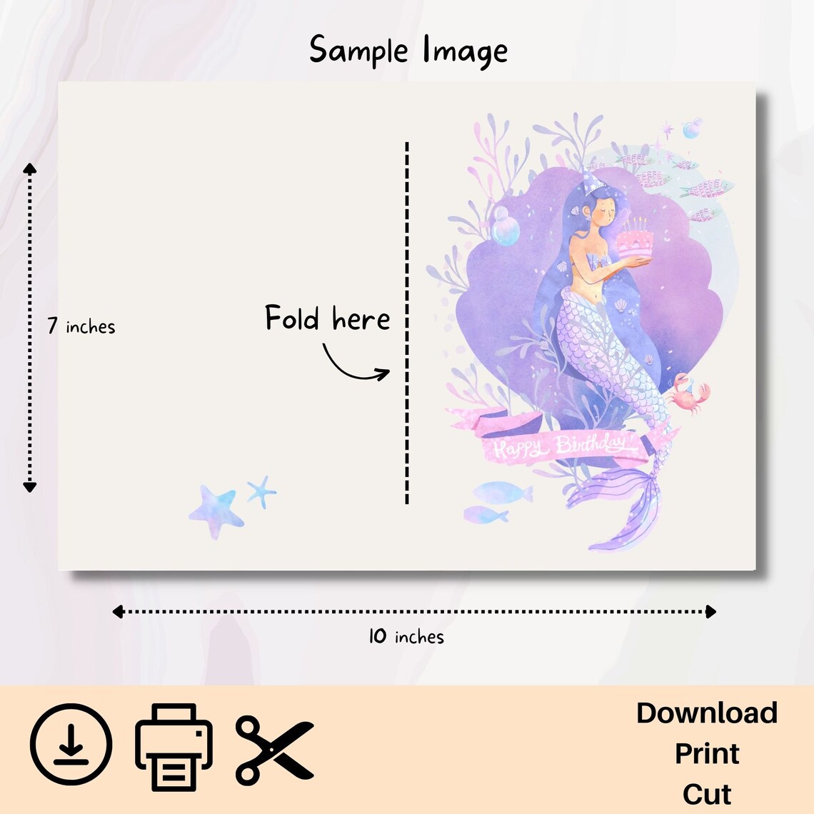 Printable Christmas Card Merry Christmas Card PDF File - Etsy