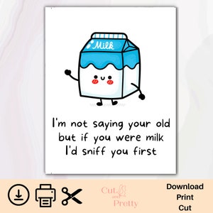 Printable Funny Birthday Card PDF File Birthday Card 5x7 Template Happy ...