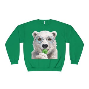 Cute Polar Bear Sweatshirt, Cozy Pullover, Animal Lover Gift, Fun Crewneck for Winter, Unique Gift for Friends
