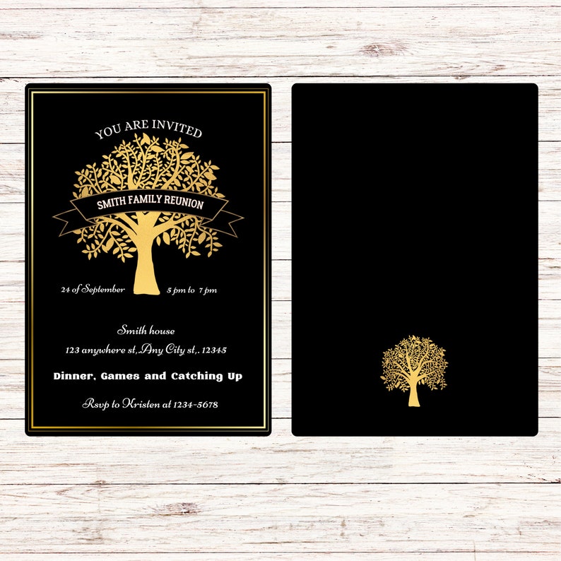 Family Reunion Invitation | Editable Family Reunion Invite Template ...