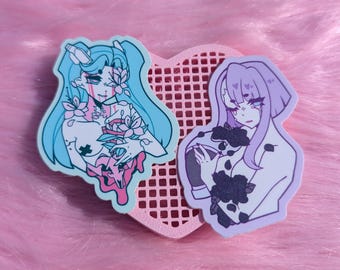 White Lilies & Black Roses Stickers