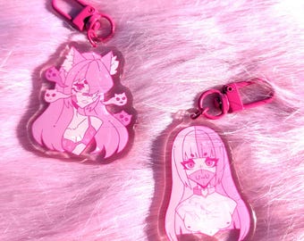 Loser Gf/Yandere Gamer Girl Keychains