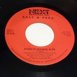 Salt N Pepa Push It ( Remix ) - 45 RPM Funk 1987 Single KF315 Pre-owned