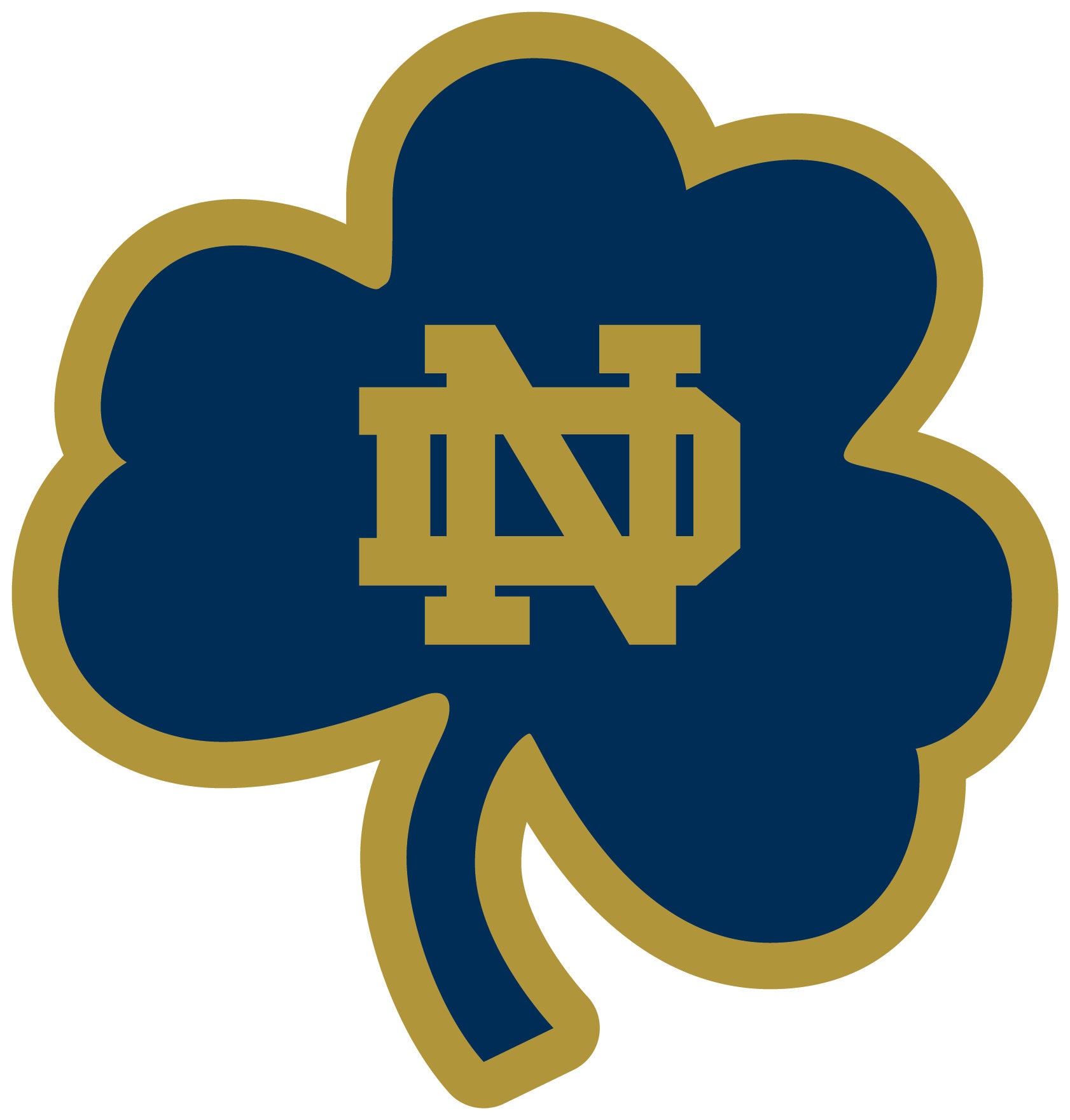 Notre Dame Clover Logo Sticker Notre Dame Vinyl Decal 10 Etsy