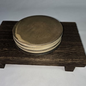 Handmade Ceramic Coaster – Unique Kiln-Varied Finish |Giftfor Him | Minimalist Homeware| New House Gift Birthday