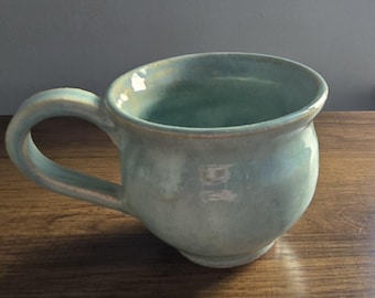 Handgemaakte groene keramische mok | Cadeau voor haar | Verjaardagscadeau