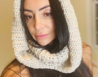 Winter Handmade Croche Hood Scarf for Women