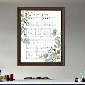 Be Thou My Vision Hymn Lyrics Christian Wall Art Inspirational Hymn Lyrics Scripture Verse Eucalyptus Greenary Home Decor