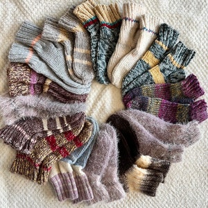 Unique Handmade knitted Socks - Variety of Colors and Sizes - Men and Women&#39;s - Warm and Comfortable - Hand Knit - Socks.