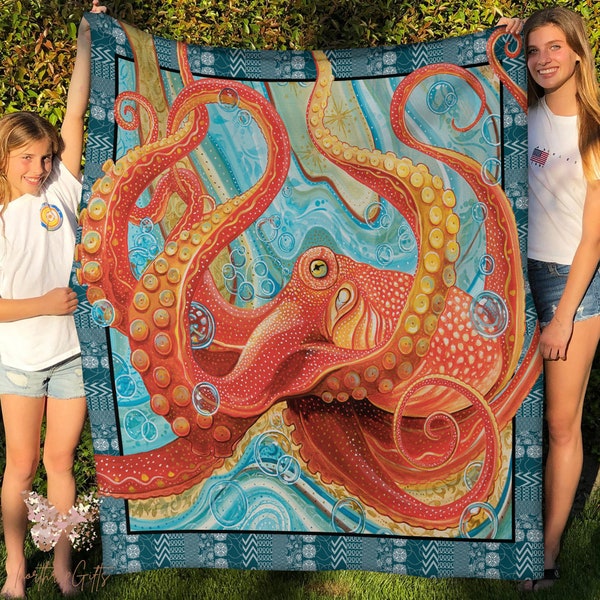 Octopus Blanket Etsy