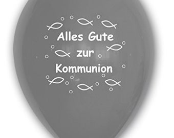 Ballons Luftballons Kommunion silber - 10 St. Dekoration