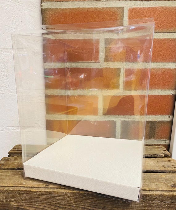 25x25x30 cm Geschenkbox Verpackungsbox Box transparent durchsichtig - für Geld Gutschein kleine Geschenke etc.- Ballonbox Personalisierbar