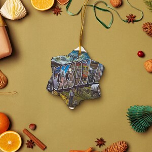 Greetings from Jacksonville -Double-sided ceramic ornaments