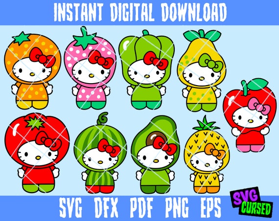 Hello Kitty SVG PNG DXF EPS - free svg files for cricut