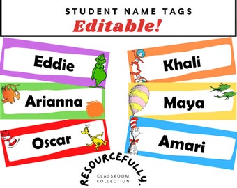 Classroom Name Tags | Student Name Tags | Student Identifiers | Tote Tray Labels | Desk Labels