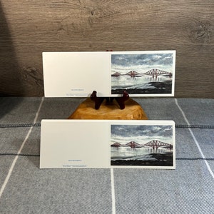 Preloved The Forth Bridge Edimburgo Scozia x37 biglietti d'auguri da una serie di dipinti ad olio di Sue Simpson / Biglietti paesaggistici di alta qualità