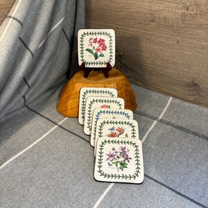 Preloved Pimpernel Botanic Garden T2101 Untersetzer 6er Set | Flora Quadratische Untersetzer | Botanische und Floristische Kitchenalia | Blumen Wohndekor