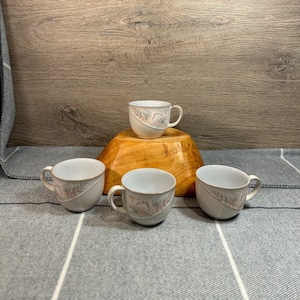 Vintage Denby Stoneware Coloroll Tivoli Made in England Tea Cups | Collectible English Kitchenalia | Traditional 1990s Decor & Kitchenware
