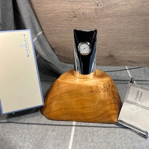 Preloved Newbridge Silver Plated Roman Numerals Tower Clock by | Elegant Classic Timeless Silver Tone Desk Clock | Lovely Weight Desk Clock