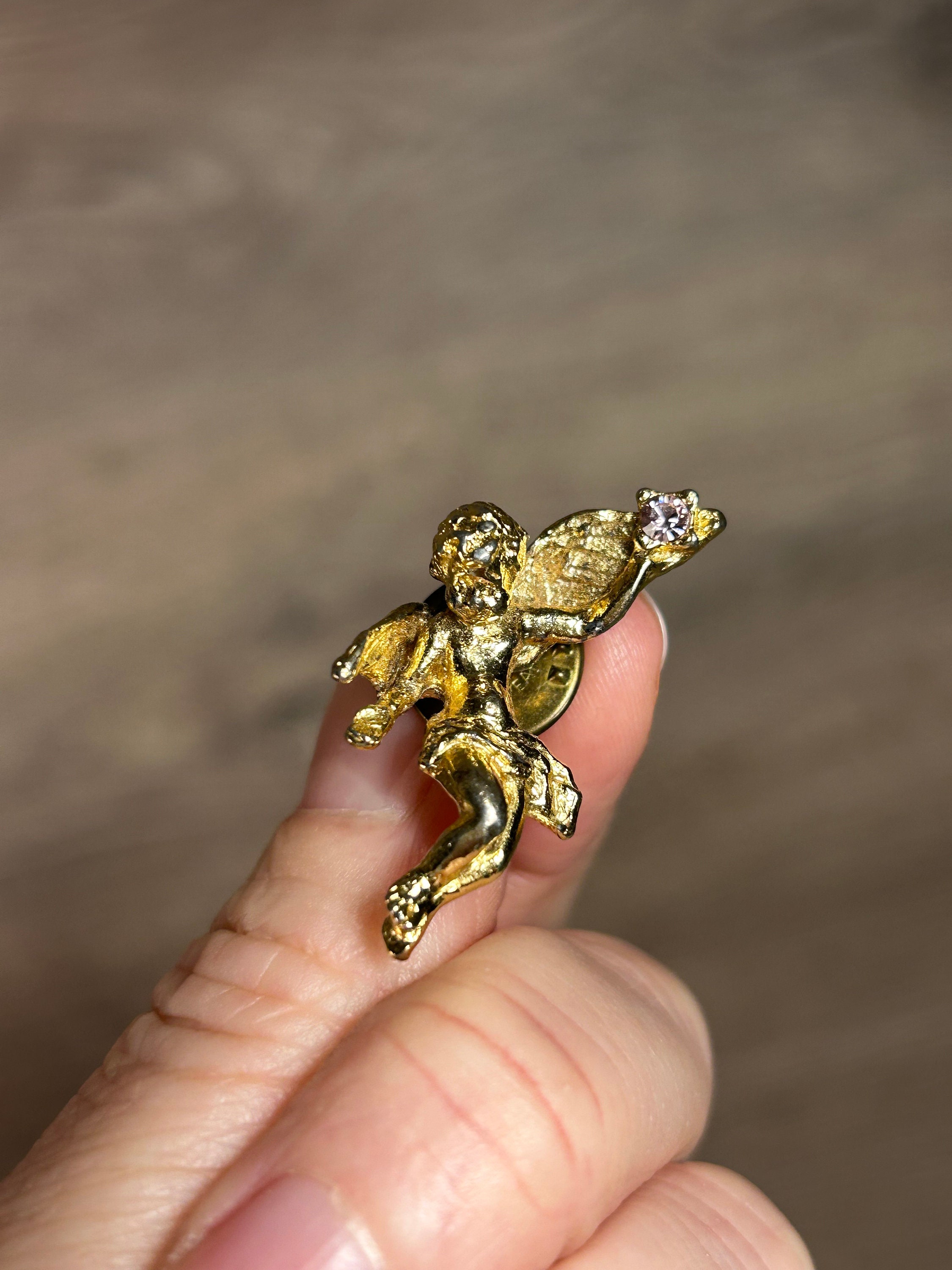 ヴィンテージ Ballou 登録 130 年 ゴールド トーン ケルビム ヴィンテージ Ballou 登録 130 年 ゴールド トーン ケルビム