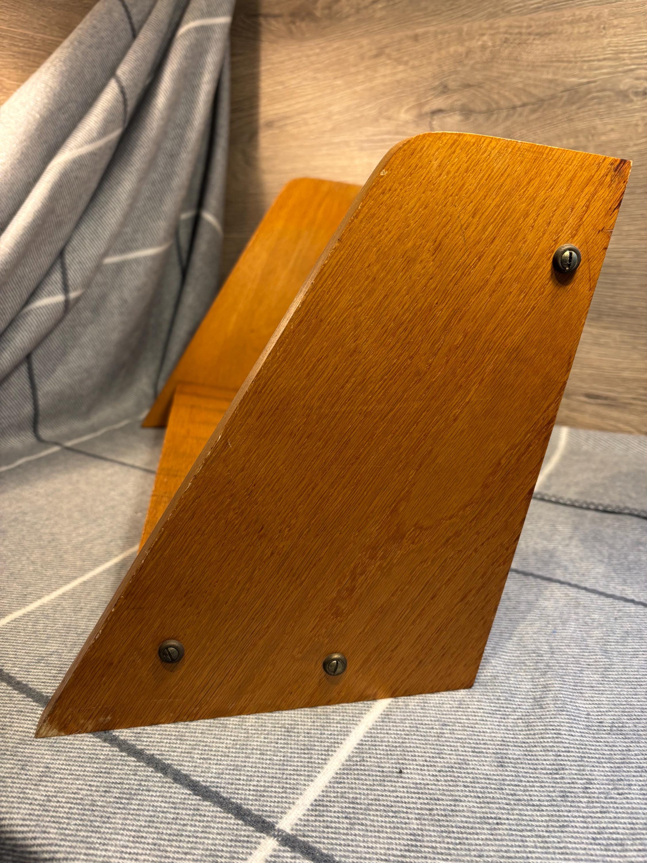 Vintage Mid Century Wooden Table Top Book Shelf | MCM Retro