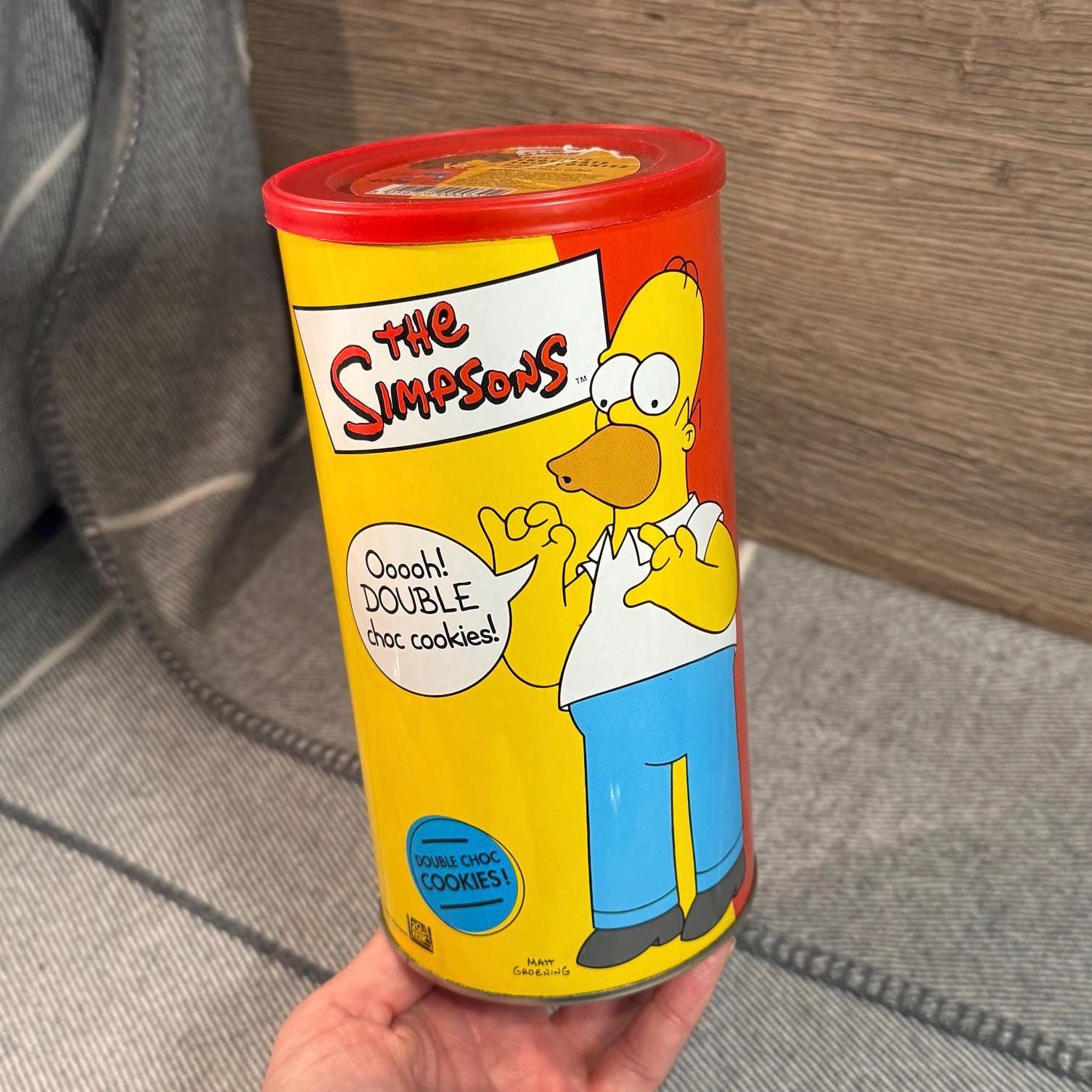 Vintage 2002 Homer the Simpsons Chocolate Chip Cookies Tin With