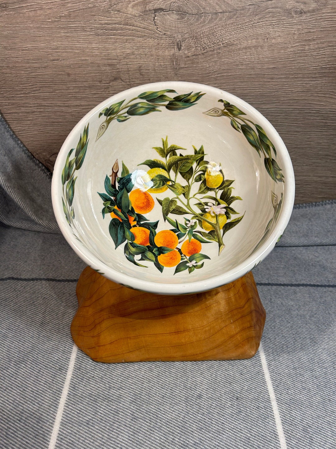 Vintage Portmeirion Pottery Oranges and Lemons Fruit and Summer Salad