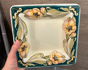 Vintage Made in Italy Tiffany Boutique Fine Tableware Square Bowl
