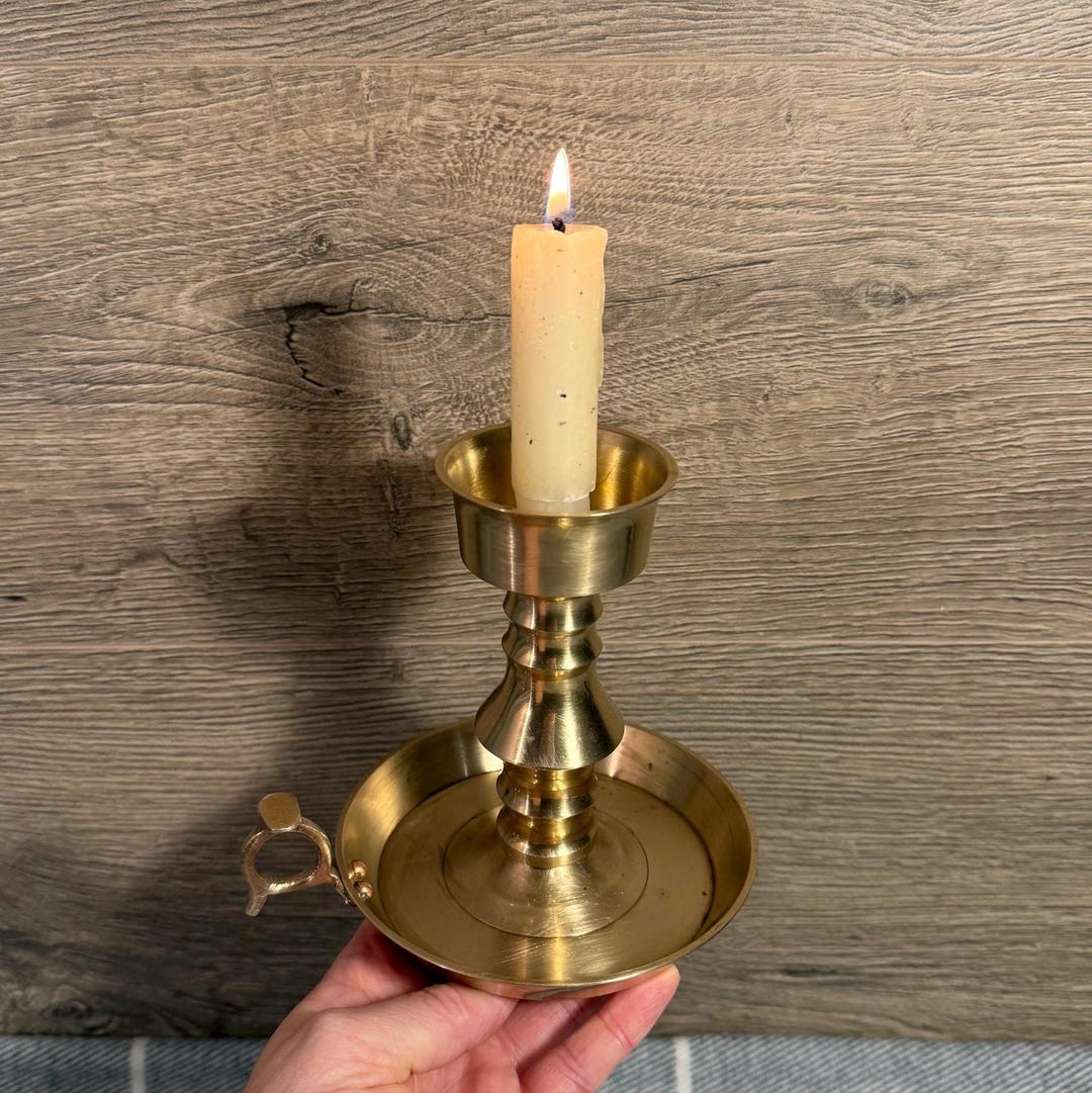 vintage * turip candle holder 2点セット Vintage MCM Pricket Chamberstick | Thumb Rest Finger Loop