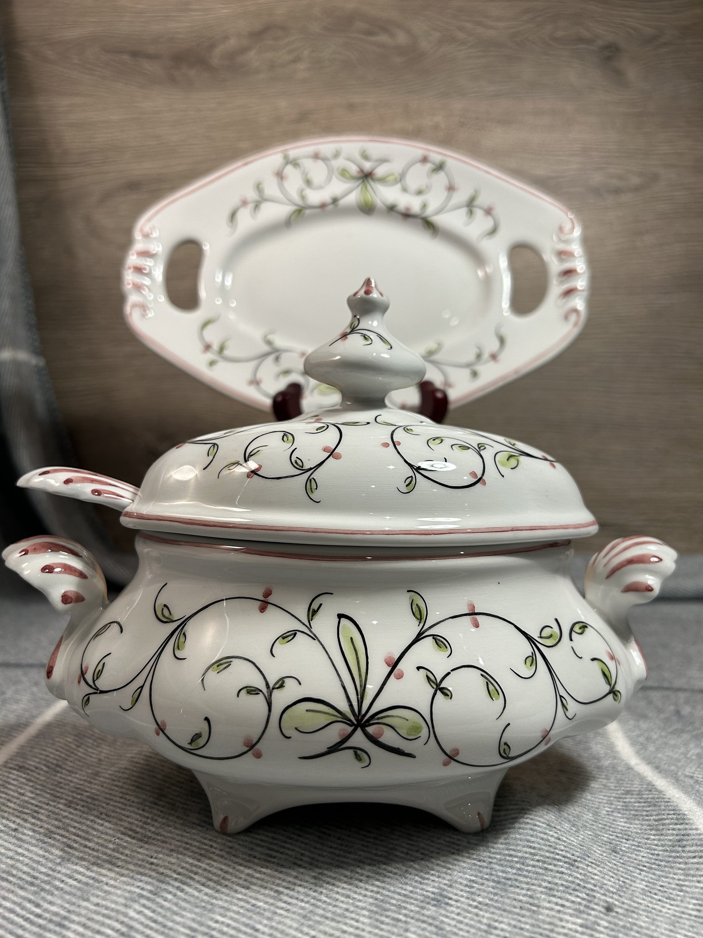 ヴィンテージ ハンドペイント ポルトガル磁器 Anfora Agueda