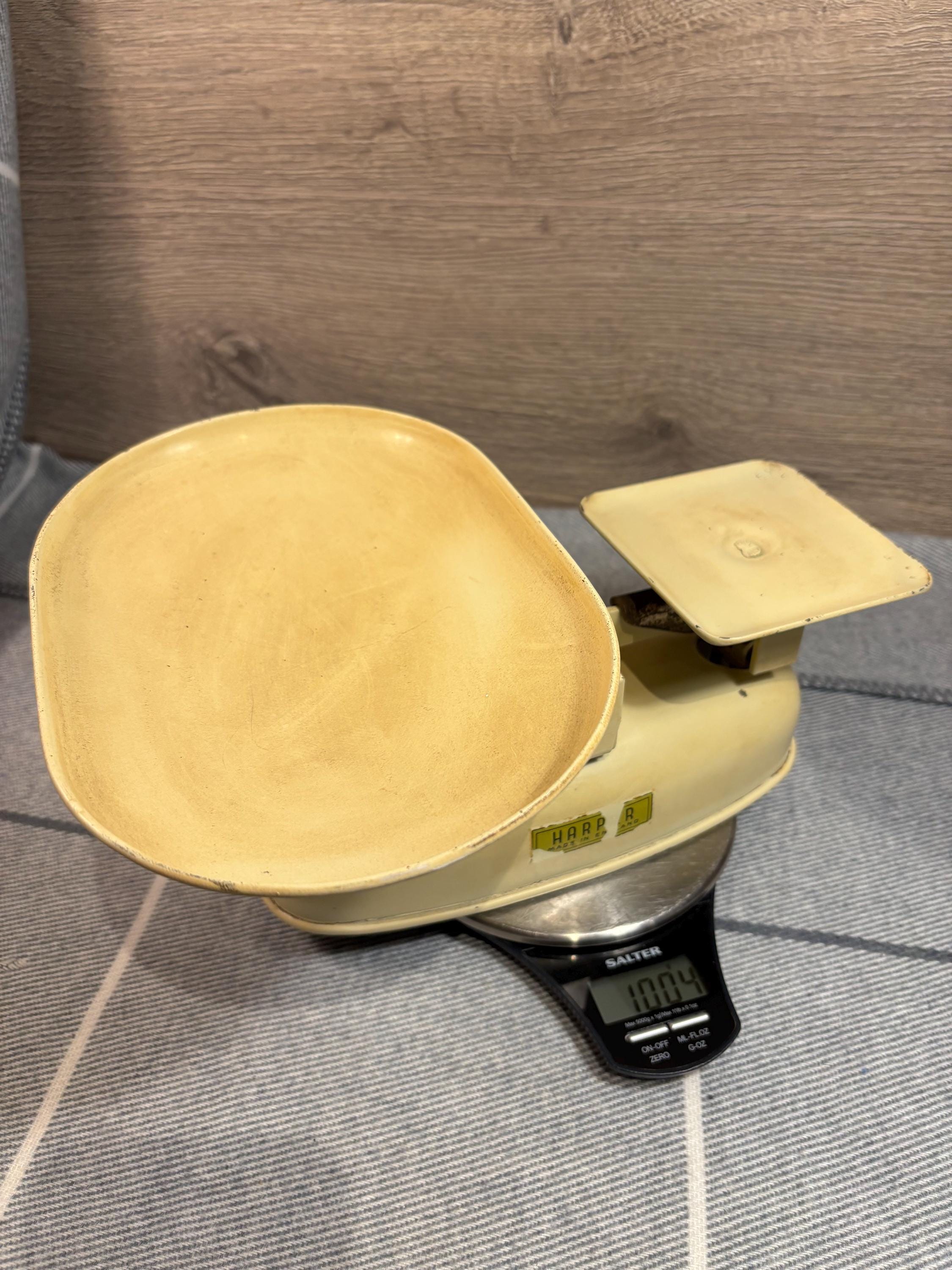 ヴィンテージ ハーパー レトロ クリーム メタル バランス 計量 